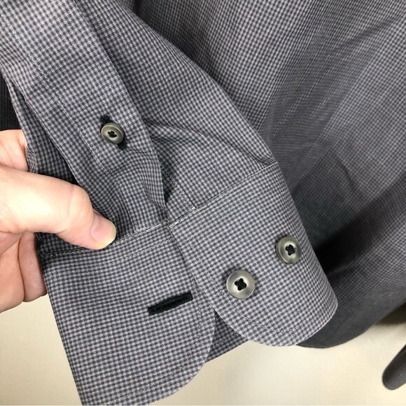 Untuckit 100% Cotton Long Sleeve Button Up Shirt Large Tall Slim Wrinkle Free - Picture 6 of 8